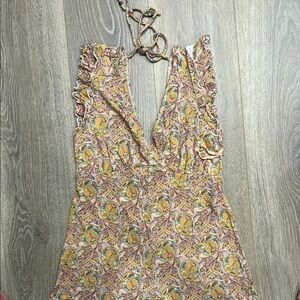 Anthropologie Floral Print Sleeveless jumper XS